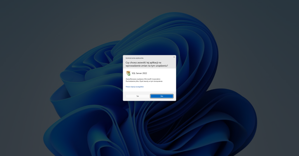 Uruchomienie instalatora SQL Server 2022