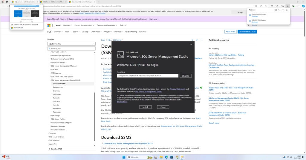 Instalacja Managment Studio