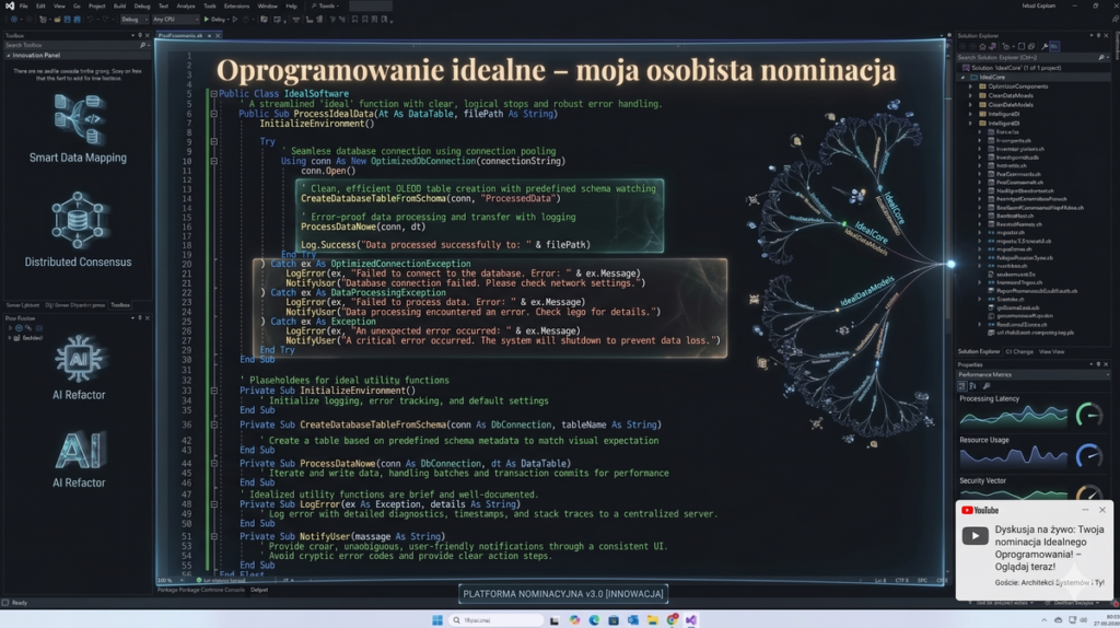futurystyczny visual studio