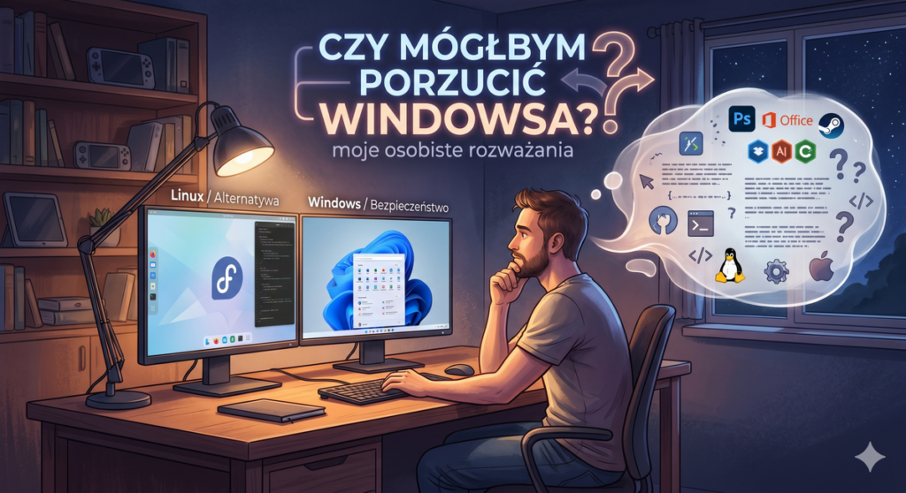 dwa ekrany na jednym linux na drugim windows