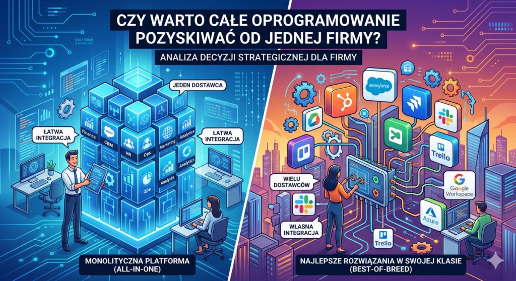 oprogramowanie od jednej firmy i od wielu firm